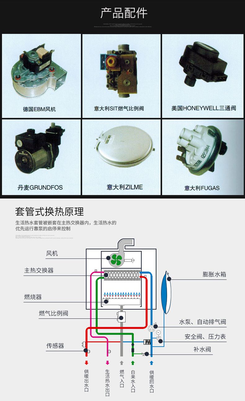 新飛優雅壁掛爐細節展示3